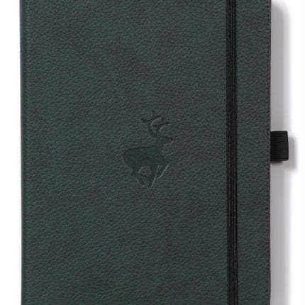 Dingbats A5 Wildlife Green Deer Notebook  Dotted