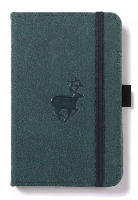 Dingbats D5408G A6 Pocket Lined Wildlife Portrait Pocket Hardcover Notebook  Green Deer