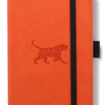 Dingbats A6 Pocket Wildlife Orange Tiger Notebook  Graphed