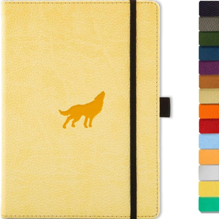 Dingbats A5 Wildlife Wolf  Cream Plain Notebook