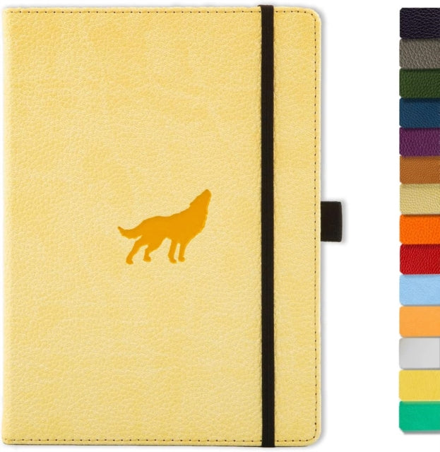 Dingbats A5 Wildlife Wolf  Cream Plain Notebook