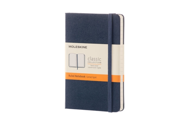 Moleskine Sapphire Blue Pocket Ruled Notebook Hard