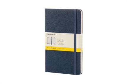 Moleskine Sapphire Blue Large Squared Notebook Hard