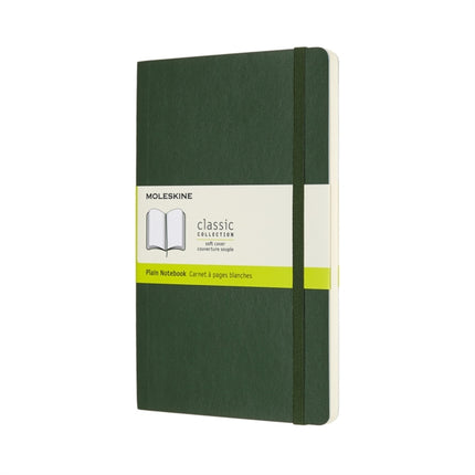 Moleskine Large Plain Softcover Notebook Myrtle Green