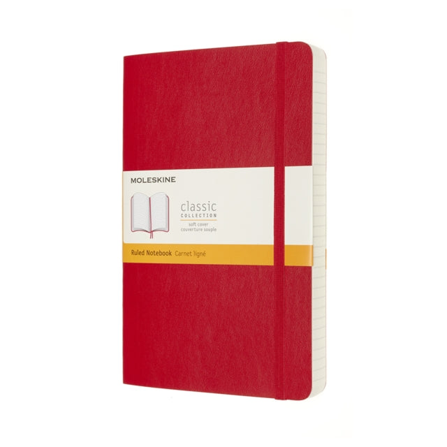 Moleskine Expanded Large Ruled Softcover Notebook Scarlet Red