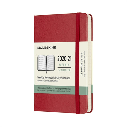 Moleskine 2021 18Month Weekly Pocket Hardcover Diary