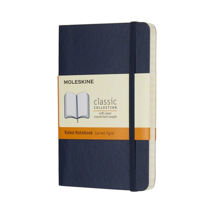 Moleskine Sapphire Blue Pocket Ruled Notebook Soft