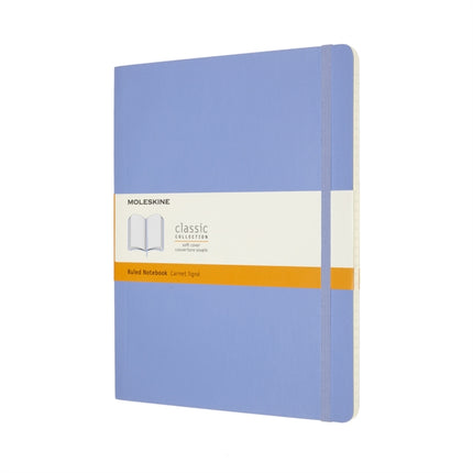 Moleskine Extra Large Ruled Softcover Notebook Hydrangea Blue