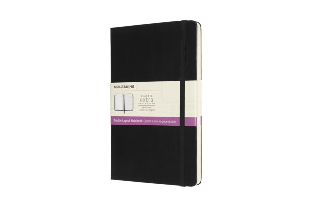 Moleskine Large Double Layout Plain and Ruled Hardcover Notebook