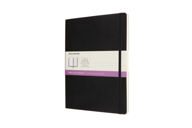 Moleskine Classic Notebook Blank and Lined Pages Soft Cover and Elastic Closure XL Format 19X25 cm Black Colour 192 Pages