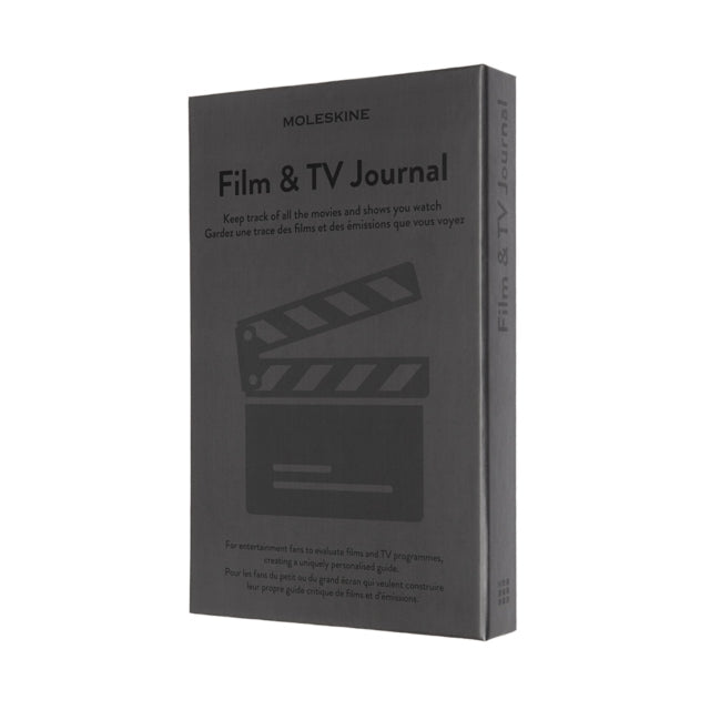 Moleskine Film  TV Journal Notebook for Cinema Film and TV Series Enthusiasts Film Review Notebook with Introduction to the History of Cinema Hard Cover Grey Colour 400 Pages