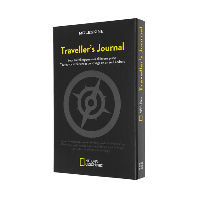 Moleskine National Geographic Travel Journal Notebook for Organising Trips Travel and Flight Diary  National Geographic Annual Subscription Included Black Colour 400 Pages