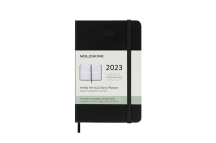 Moleskine 2023 12Month Weekly Vertical Pocket Hardcover Notebook Black