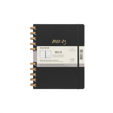 Moleskine 2023 12Month Extra Extra Large Student Life Spiral Planner Remake Midnight