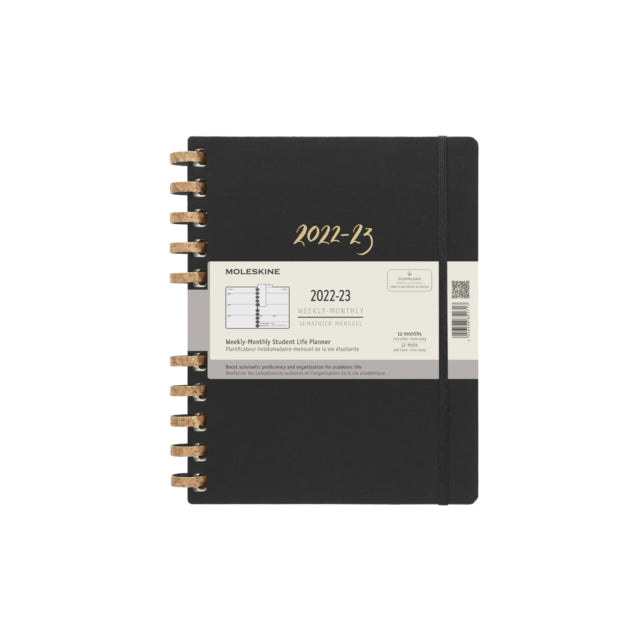 Moleskine 2023 12Month Extra Extra Large Student Life Spiral Planner Remake Midnight