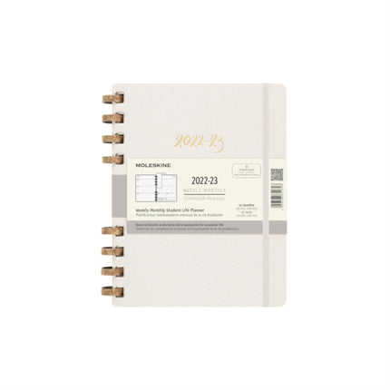 Moleskine 2023 12Month Extra Large Student Life Spiral Planner Remake Oyster