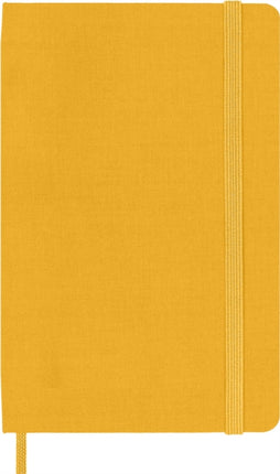 Moleskine Classic Ruled Plain Paper Notebook Silk Hard Cover and Elastic Closure Journal Pocket Size Colour Orange Yellow