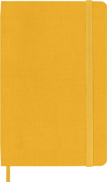 Moleskine Classic Ruled Plain Paper Notebook Silk Hard Cover and Elastic Closure Journal Pocket Size Colour Orange Yellow