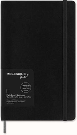 Moleskine Smart Notebook Smart Writing System Smart Notebook with Soft Cover Blank Pages and Elastic Closure Large Format 13 x 21 Colour Black