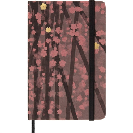 Moleskine  Limited Edition Notebook Sakura Notebook with Themed Graphics Ruled Layout and Fabric Hard Cover Size Pocket 9x14cm 192 pages