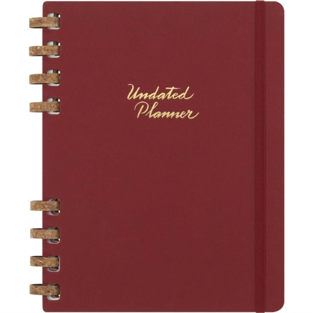 Moleskine Undated Planner 12Month Spiral Planner with Hard Cover Size XL 20 x 25 cm Crush Cherry