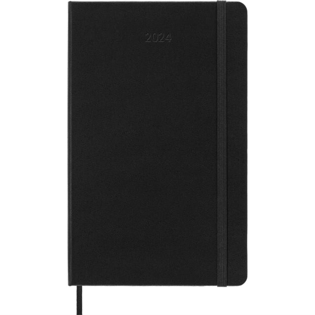 Moleskine Vertical Weekly Agenda 12 Months 2024 Agenda 2024 Size Large 13x21 Hard Cover and Elastic Closure Colour Black