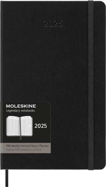 Moleskine 2025 PRO 12Month Weekly Vertical Large Hardcover Notebook