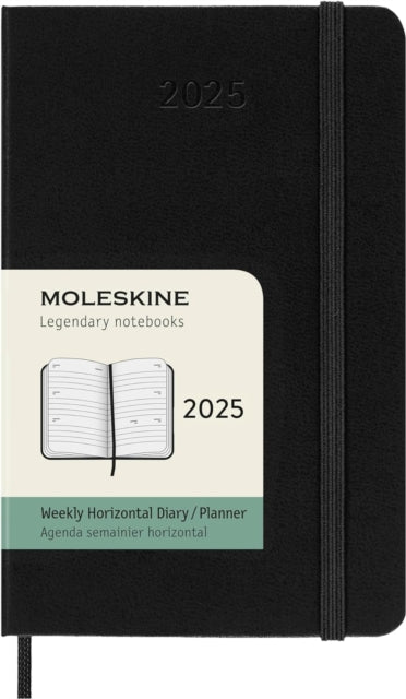 Moleskine 2025 12Month Weekly Horizontal Pocket Hardcover Notebook