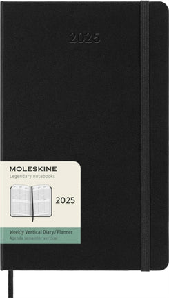 Moleskine 2025 12Month Weekly Vertical Large Hardcover Notebook