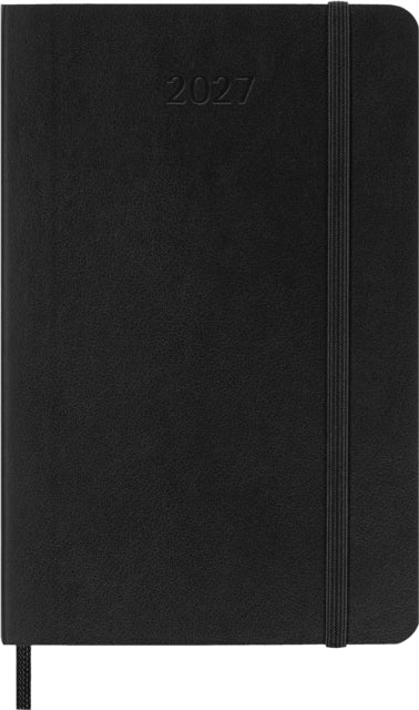 Moleskine 12 Monate Tagesnotizkalender 2027 PA6 1 Tag  1 Seite Weicher Einband Schwarz