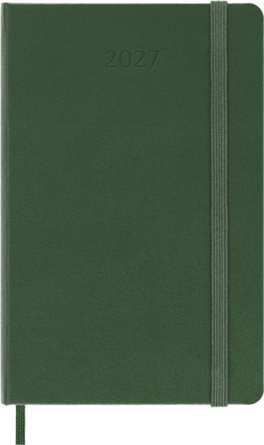 Moleskine 12 Monate Tageskalender 2027 PocketA6 1 Tag  1 Seite Fester Einband Myrtengrün