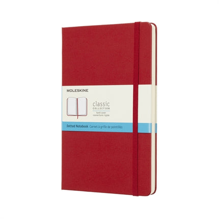 Moleskine Classic Dotted Paper Notebook Hard Cover and Elastic Closure Journal Color Scarlet Red Size Large 13 x 21 cm 240 Pages