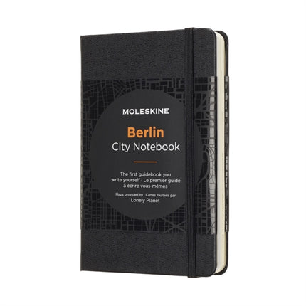 Moleskine City Notebooks Berlin with Plain and Ruled Page Notebook with Hard Cover Elastic Closure and City Maps Black Colour Size 9 x 14 cm 220 Pages