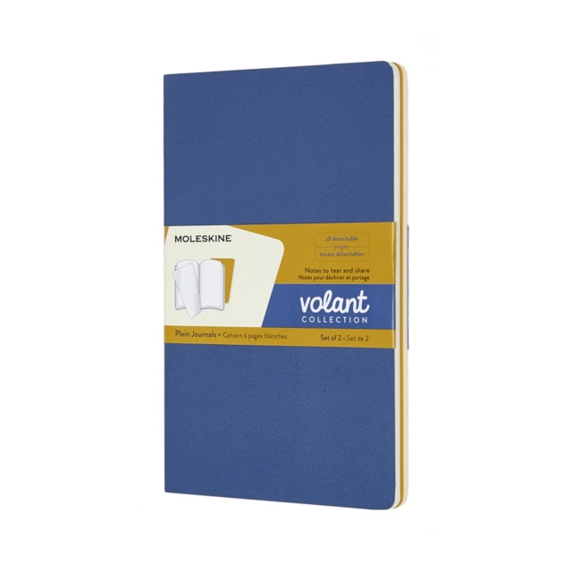 Moleskine Volant Journals Large Plain Forget.Blue Amber.Yellow