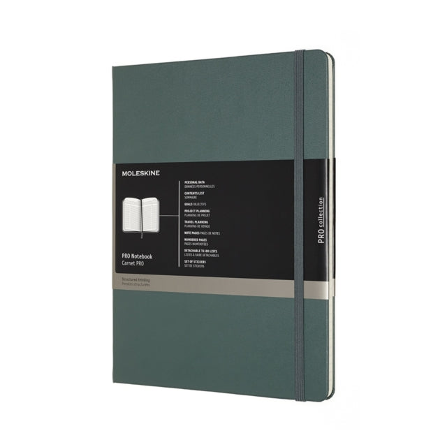 Moleskine PROPFNTB4HK19 XLarge Pro Hard Notebook Forest Green