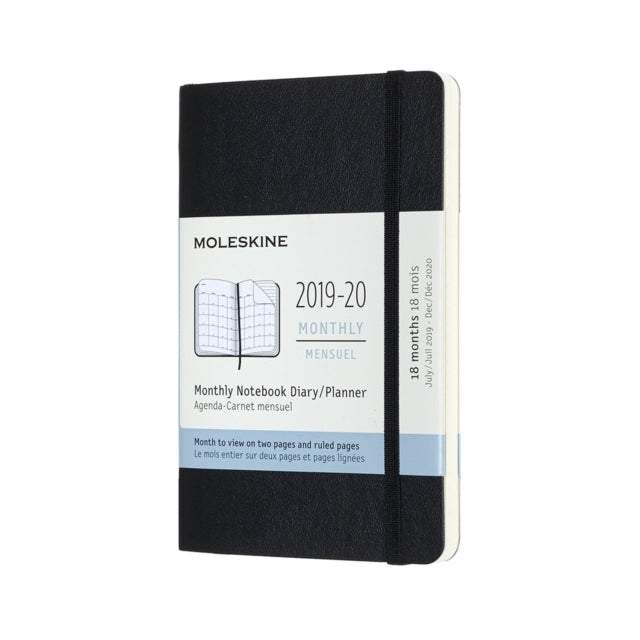 Moleskine 2020 18month Monthly Pocket Softcover Diary Black