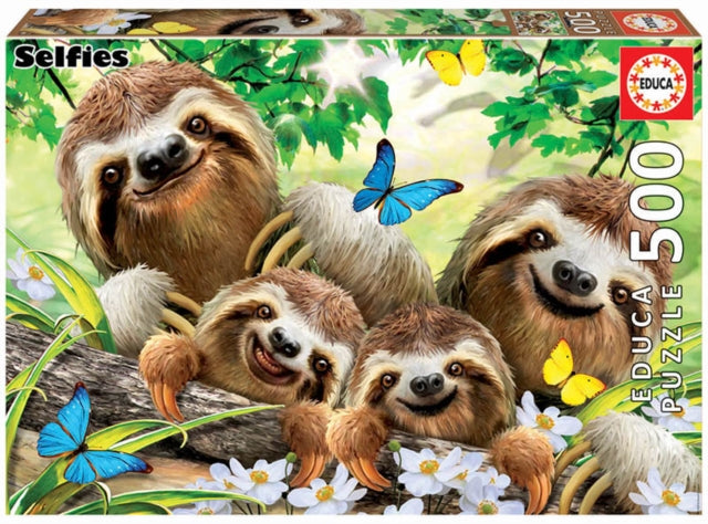 Sloth family selfie