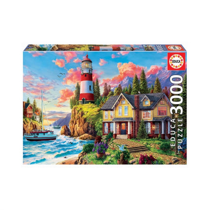 Lighthouse  Cottage 3000pc Jigsaw Puzzle