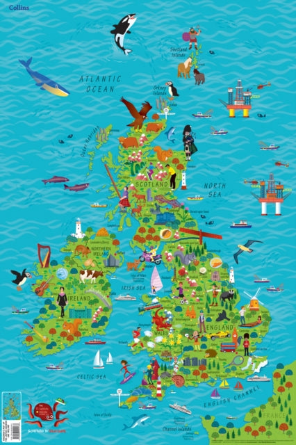 Children’s Wall Map of the United Kingdom and Ireland: Ideal way for kids to improve their UK knowledge