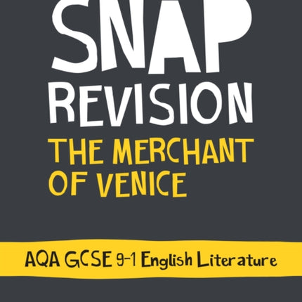 The Merchant of Venice: AQA GCSE 9-1 English Literature Text Guide: Ideal for the 2024 and 2025 exams (Collins GCSE Grade 9-1 SNAP Revision)