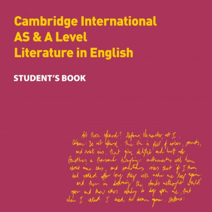 Collins Cambridge International AS & A Level – Cambridge International AS & A Level Literature in English Student's Book