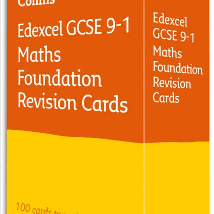 Edexcel GCSE 9-1 Maths Foundation Revision Cards: Ideal for the 2024 and 2025 exams (Collins GCSE Grade 9-1 Revision)