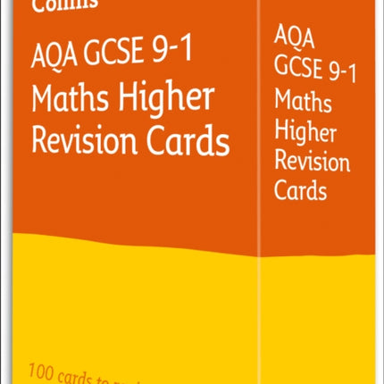 AQA GCSE 9-1 Maths Higher Revision Cards: Ideal for the 2024 and 2025 exams (Collins GCSE Grade 9-1 Revision)