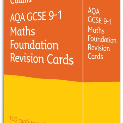 AQA GCSE 9-1 Maths Foundation Revision Cards: Ideal for the 2024 and 2025 exams (Collins GCSE Grade 9-1 Revision)