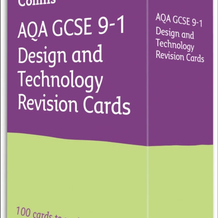 AQA GCSE 9-1 Design & Technology Revision Cards: Ideal for the 2024 and 2025 exams (Collins GCSE Grade 9-1 Revision)