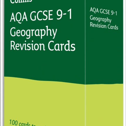 AQA GCSE 9-1 Geography Revision Cards: Ideal for the 2024 and 2025 exams (Collins GCSE Grade 9-1 Revision)