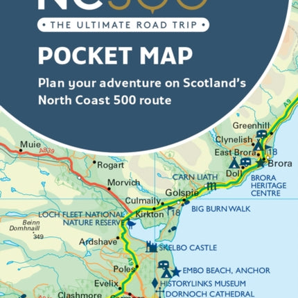 NC500 Pocket Map: Plan your adventure on Scotland’s North Coast 500 route official map