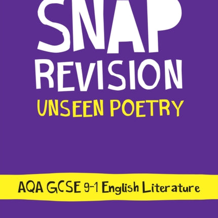 AQA Unseen Poetry Anthology Revision Guide