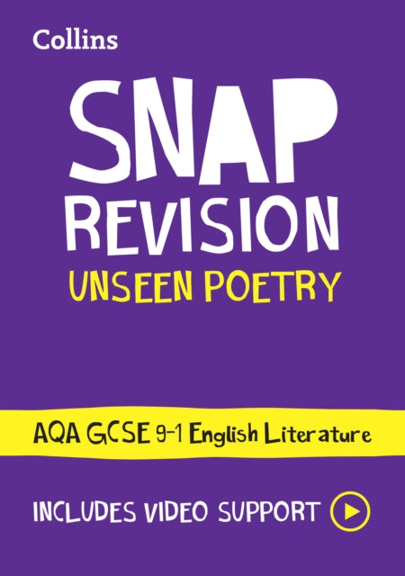 AQA Unseen Poetry Anthology Revision Guide: Ideal for the 2024 and 2025 exams (Collins GCSE Grade 9-1 SNAP Revision)