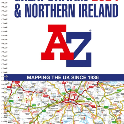 Great Britain A-Z Super Scale Road Atlas 2024 (A3 Spiral)